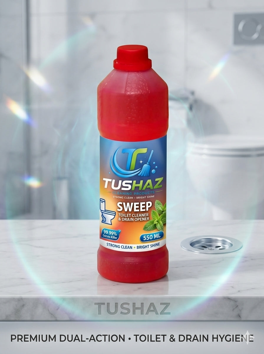 Tushaz Sweep – Dual-Action Toilet Cleaner & Drain Opener